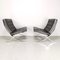 Barcelona Lounge Chairs in Black Leather by Ludwig Mies van der Rohe for Knoll, 1970s, Set of 2, Image 1