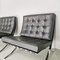 Barcelona Lounge Chairs in Black Leather by Ludwig Mies van der Rohe for Knoll, 1970s, Set of 2, Image 10
