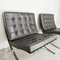 Barcelona Lounge Chairs in Black Leather by Ludwig Mies van der Rohe for Knoll, 1970s, Set of 2 9