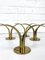 Mid-Century Scandinavian Brass Lily Candleholders by Ivar Ålenius Björk for Ystad-Metall, Set of 4 5