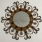 Vintage Rattan Sun Mirror, 1950s, Image 2