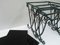 French Black Glass Nesting Tables in Wrought Iron, 1940s, Set of 3, Image 10