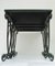 French Black Glass Nesting Tables in Wrought Iron, 1940s, Set of 3 9