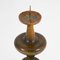 Large Brutalist Candleholder in Wood and Brass attributed to Antonin Hepnar, 1970s 3