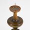 Large Brutalist Candleholder in Wood and Brass attributed to Antonin Hepnar, 1970s, Image 3
