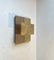 Vintage Cubist Brass Wall Candleholder in the Style of Curtis Jere, 1970s 2