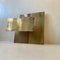 Vintage Cubist Brass Wall Candleholder in the Style of Curtis Jere, 1970s 1