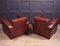 Club chair in pelle, Francia, anni '30, set di 2, Immagine 8