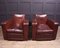 French Leather Club Chairs, 1930s, Set of 2 12