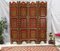 Vintage Double-Sided Hand Painted Room Divider in Teak, 1980s 3