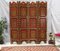 Vintage Double-Sided Hand Painted Room Divider in Teak, 1980s, Image 3