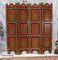 Vintage Double-Sided Hand Painted Room Divider in Teak, 1980s, Image 2