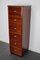 Mid-Century Dutch Industrial Mahogany Apothecary Cabinet 16