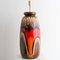 Fat Lava Brown and Red Ceramic Table Lamp, West Germany, 1970s, Image 3