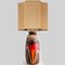 Fat Lava Brown and Red Ceramic Table Lamp, West Germany, 1970s 2