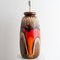 Fat Lava Brown and Red Ceramic Table Lamp, West Germany, 1970s, Image 9