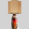 Fat Lava Brown and Red Ceramic Table Lamp, West Germany, 1970s 5