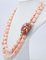 Rose Gold and Silver Multi-Strands Necklace with Coral & Diamonds, 1950s 3