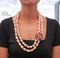 Rosafarbene und mehrsträngige Halskette aus Silber und Gold mit Koralle & Diamanten, 1950er 5