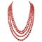 Coral Multi-Strands Necklace, 1950s 1