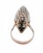 Rose Gold and Silver Retrò Ring with Diamonds, 1950s 3