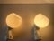 Italienische Badezimmerlampen aus Opalglas & Porzellan, 1940er, 2er Set 5