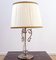 Vintage Table Lamp in Glass & Metal 1