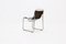 Tubular Side Chair in Saddle Leather and Nickel, 1950s, Image 6