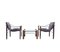 Chaises Safari et Table Basse par Maurice Burke pour Arkana, 1970s, Set de 3 1