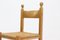 Brutalist Side Chair in Oak and Rush, 1960s, Image 2