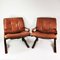 Norwegian Armchairs in Leather by I. Rolling for Westnofa, 1970s, Set of 2 1