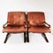 Norwegian Armchairs in Leather by I. Rolling for Westnofa, 1970s, Set of 2 4