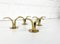 Small Mid-Century Brass Model Lily Candleholders attributed to Ivar Ålenius Björkfrom for Lbe Konst, Ystad, Sweden, Set of 4, Image 7