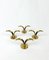 Small Mid-Century Brass Model Lily Candleholders attributed to Ivar Ålenius Björkfrom for Lbe Konst, Ystad, Sweden, Set of 4, Image 1