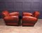 French Leather Moustache Back Club Chairs, 1930s, Set of 2 12