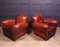 French Leather Moustache Back Club Chairs, 1930s, Set of 2 9