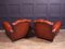 French Leather Moustache Back Club Chairs, 1930s, Set of 2 10