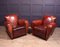 French Leather Moustache Back Club Chairs, 1930s, Set of 2 4