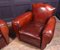French Leather Moustache Back Club Chairs, 1930s, Set of 2 14