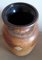 German Ceramic Vase with Brown Glaze with Ornamental Label from Scheurich, 1970s 2