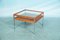 Mid-Century Renovated Coffee Table in Walnut and Glass, 1960s 1