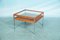 Mid-Century Renovated Coffee Table in Walnut and Glass, 1960s, Image 1