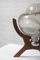 Lampada da tavolo vintage in vetro di Murano con base scultorea in legno, anni '60, Immagine 3
