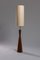 Französische Bilboquet Stehlampe aus Holz & Messing, 1970er 1