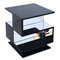 Art Deco Black Lacquer with Mirrored Surfaces Cubist Side Table, 1930s, Image 2