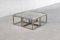 Metal and Brass Coffee Table with Nesting Tables from Maison Charles, 1970s, Set of 5 1