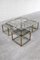 Metal and Brass Coffee Table with Nesting Tables from Maison Charles, 1970s, Set of 5 6