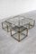Metal and Brass Coffee Table with Nesting Tables from Maison Charles, 1970s, Set of 5, Image 6