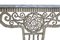 Art Deco French Wrought Iron Console Table with White Marble and Mirror, Image 4