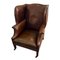 Early 20th Century English Leather Wing Chair, Image 5